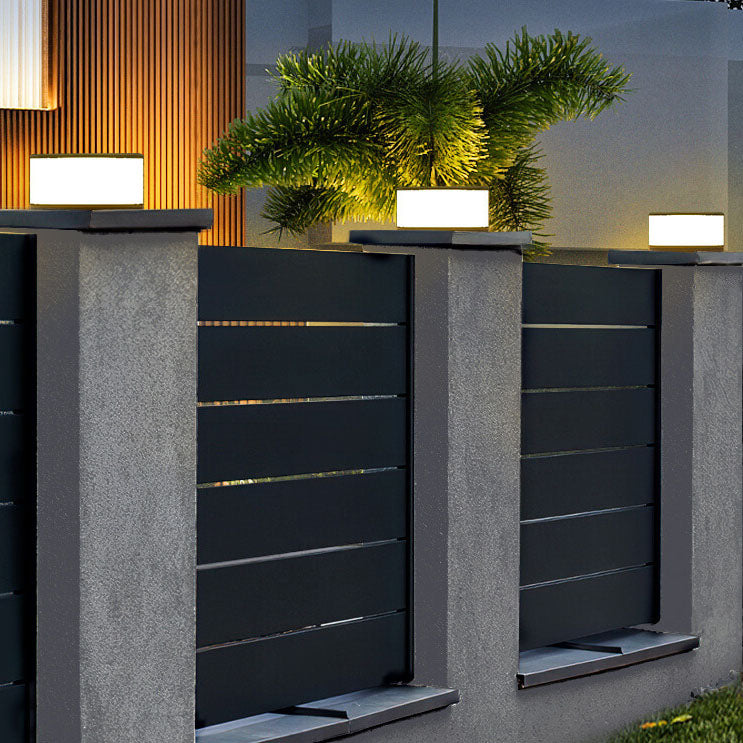 Premium Waterproof LED Solar Round Column Post Light