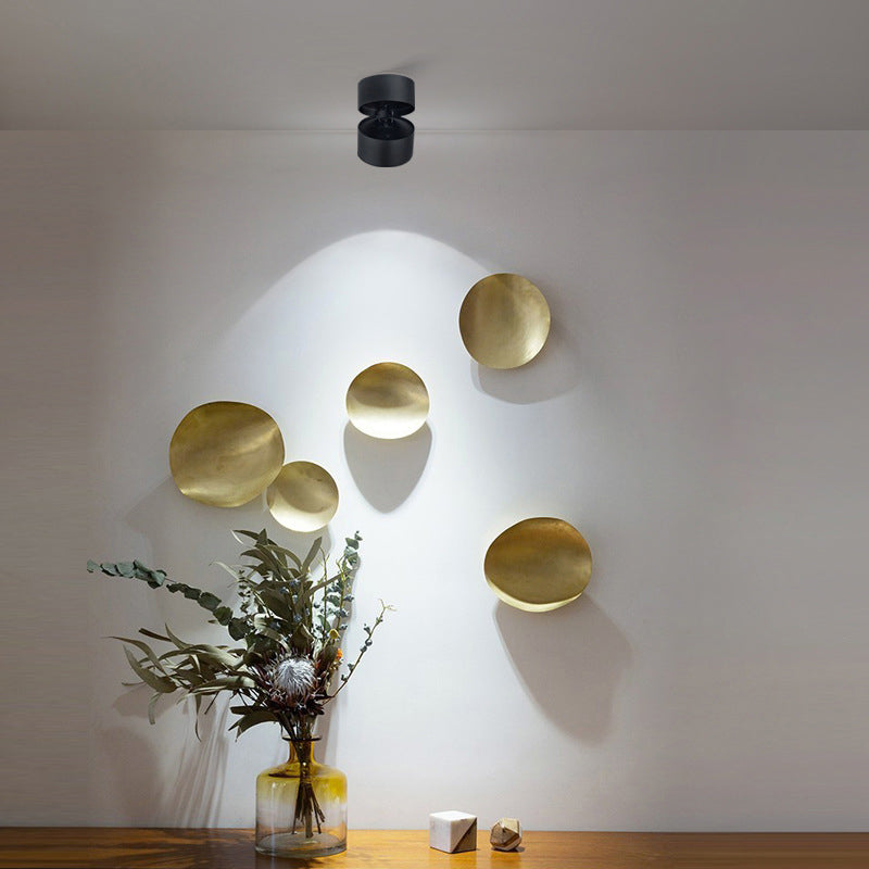 Adjustable Aluminum LED Flush Mount Ceiling Light - Modern Minimalist Design for Living Room