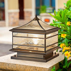 Premium European Brass and Glass Waterproof Square Pillar