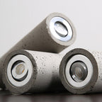 Industrial Cement Cylinder Pendant Light - 1-Light Fixture for Living Room