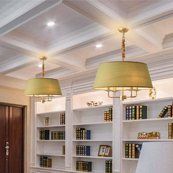 Classic European 4-Light Iron Pendant Lamp