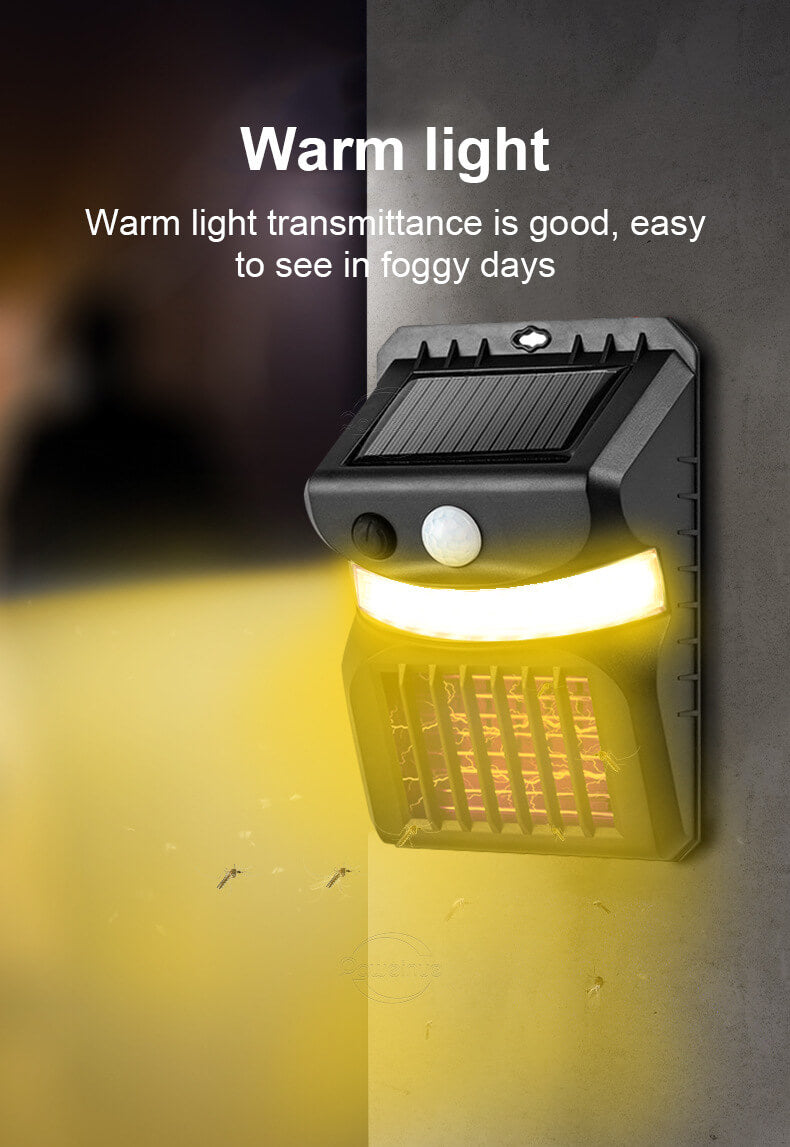 Premium Solar-Powered Mosquito Repellent Wall Sconce with Smart Sensor for Outdoor Use
