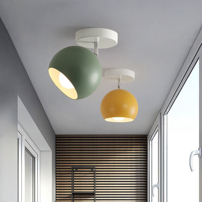 Nordic Macaron 1-Light Semi-Flush Mount Ceiling Light