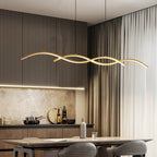 Nordic Minimalist LED Chandelier with Long Wave Design