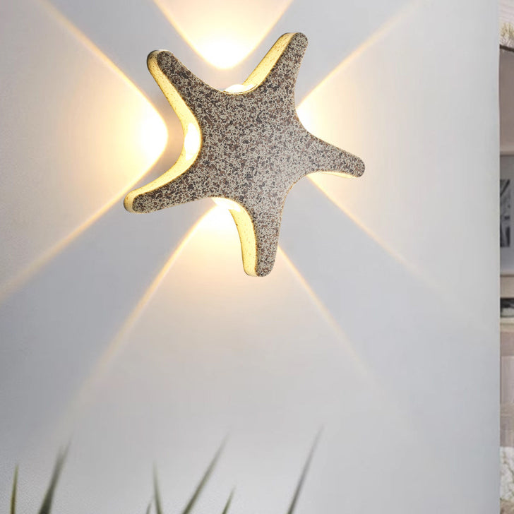 Modern Aluminum Starfish LED Waterproof Wall Sconce