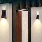 Premium Solar RGB Trapezoid Outdoor LED Wall Sconce Lamp