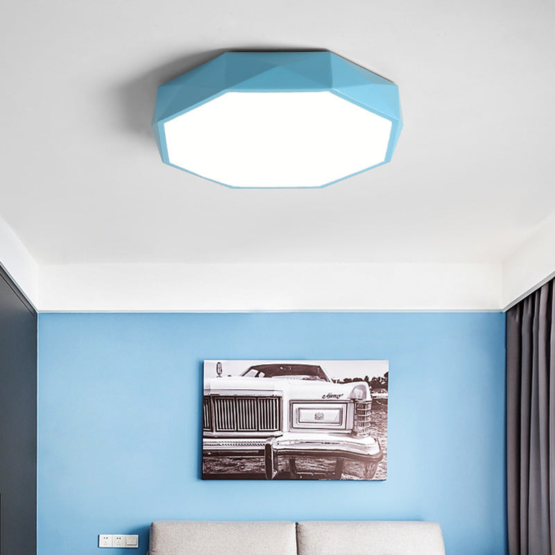 Diamond Geometry LED Flush Mount