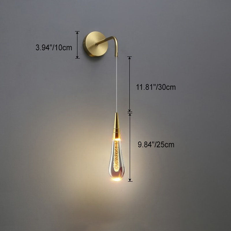 Luxury Teardrop Crystal LED Wall Sconce