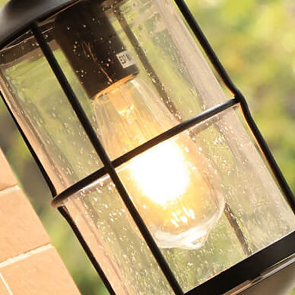 Industrial Iron & Glass Outdoor Sconce