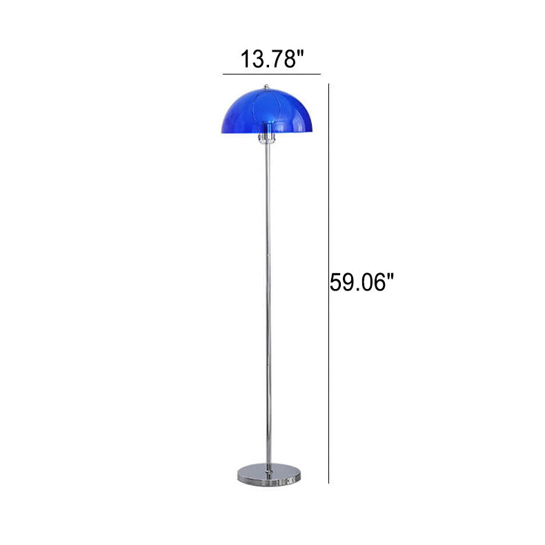 Nordic Vintage Clear Acrylic 1-Light Floor Lamp