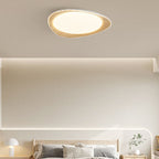Contemporary Wood Grain Pebble LED Flush Mount Ceiling