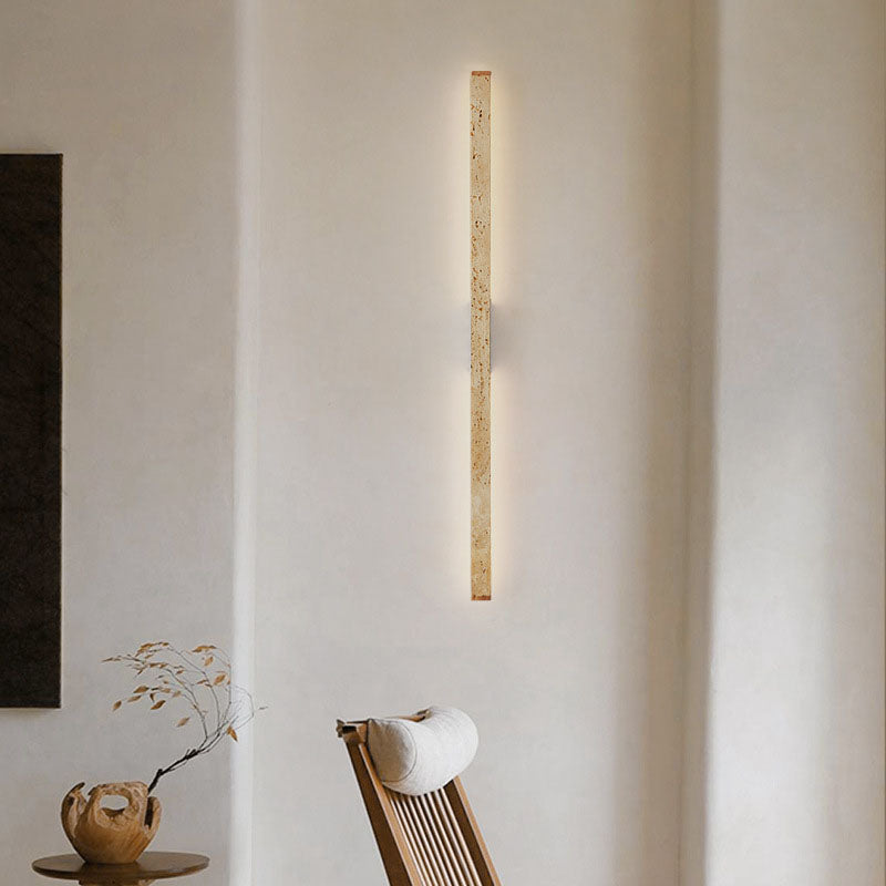 Yellow Travertine LED Wall Sconce