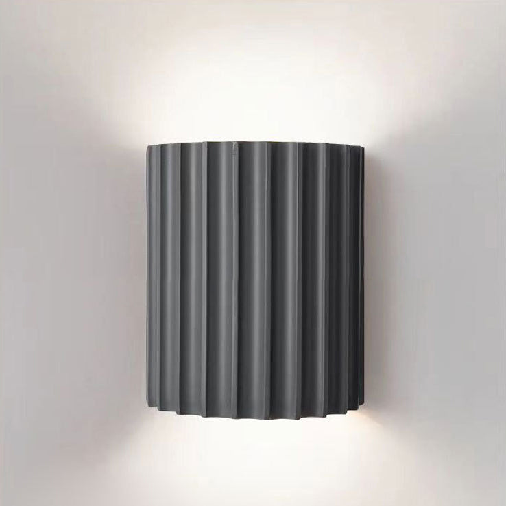 Scandinavian Resin Half Column 2-Light Wall Sconce