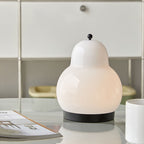 Rechargeable LED Touch Table Lamp - French Cream Pear Shape