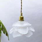 Vintage French Petal Glass LED Pendant Light