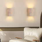 Travertine Semicircle LED Sconce