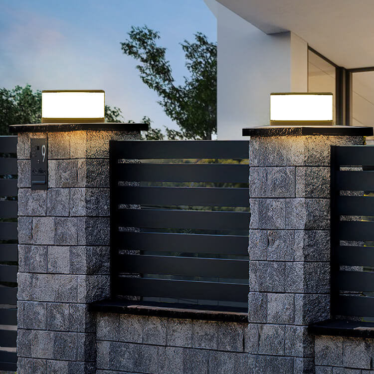Premium Waterproof LED Solar Round Column Post Light