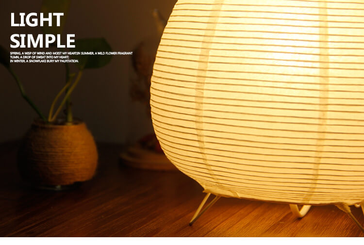 Nordic Minimalist Xuan Paper Lantern Table Lamp - 1 Light