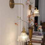 Modern Copper & Glass Wall Sconce