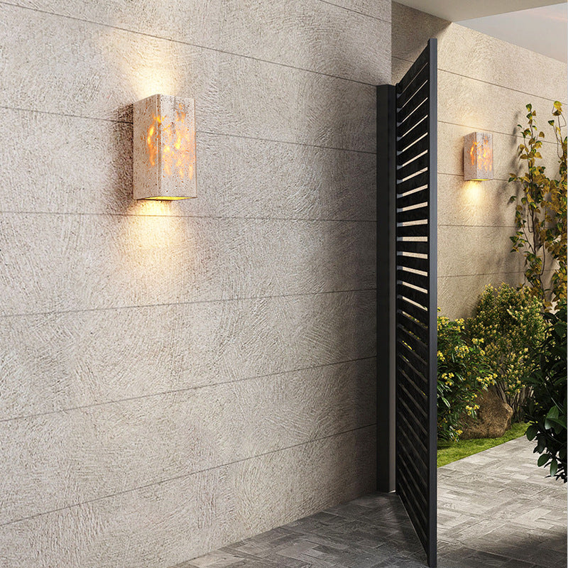 Travertine Square LED Wall Sconce