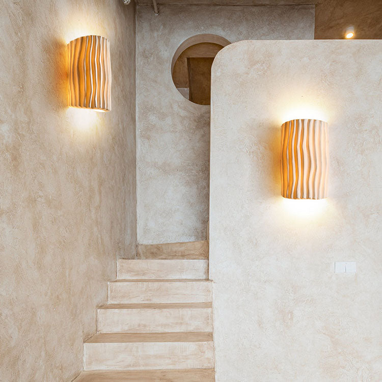 Nordic Striped Resin Wall Sconce