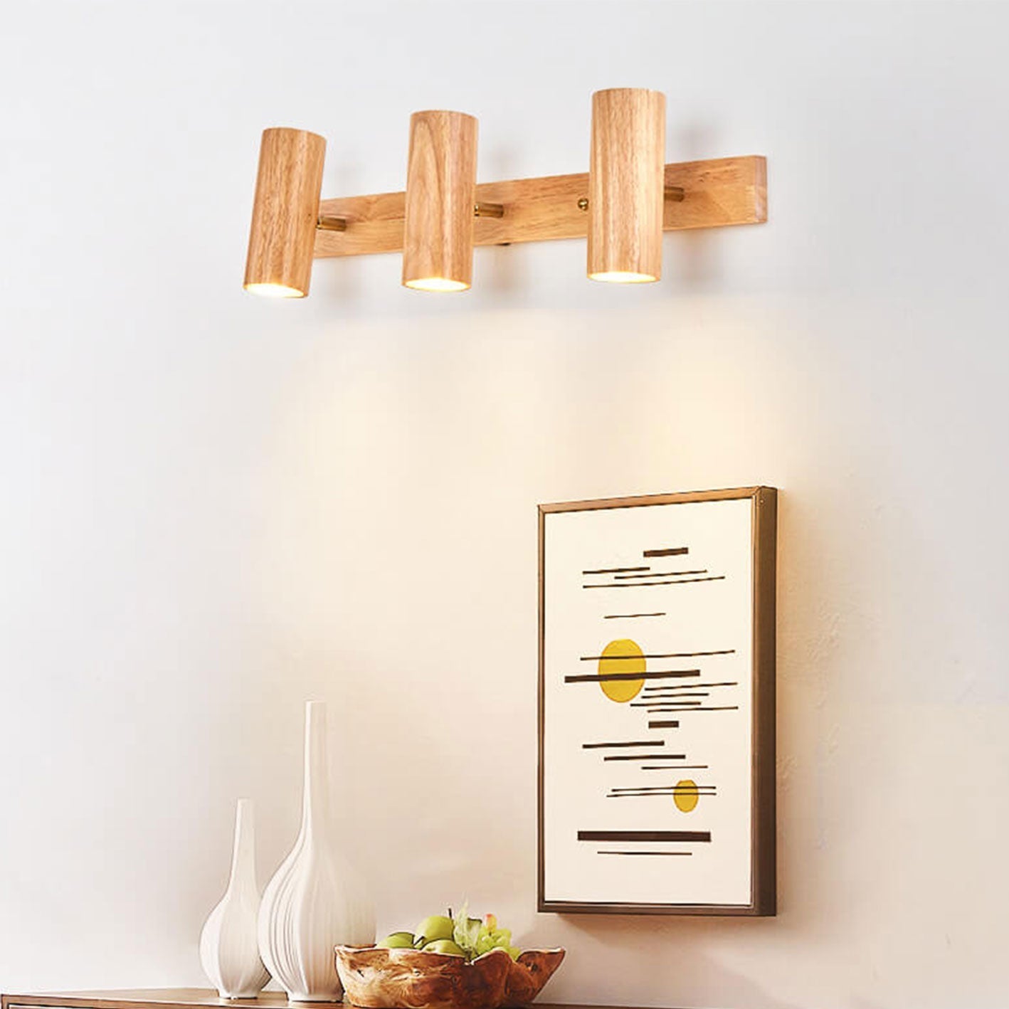 Modern Wood Spotlight Wall Sconce