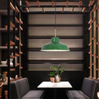 Vintage Green Iron Cone Pendant Light