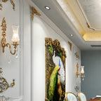 French Crystal Brass Wall Sconce