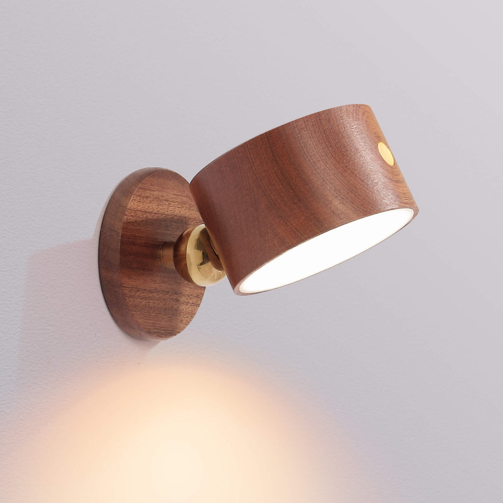 Wooden USB Rechargeable LED Wall Sconce
