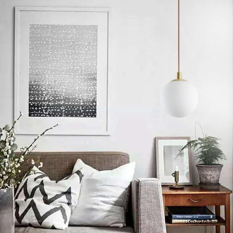 White Orb Nordic Pendant Light