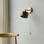 Scandinavian Copper & Wood 1-Light Sconce
