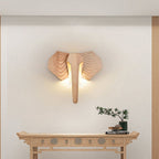 Nordic Solid Wood Elephant LED Sconce