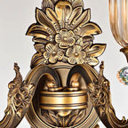 Elegant European Glass Flower Wall Sconce Lamp