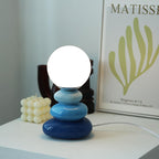Contemporary Pebble Ceramic USB LED Table Lamp