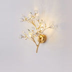 Crystal Floral Iron 3-Light Sconce