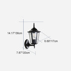 Modern Hexagonal Aluminum Outdoor Wall Sconce with Frosted