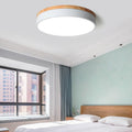 Minimalist Round LED Flush Mount Ceiling Light - Macaron Design for Bedroom