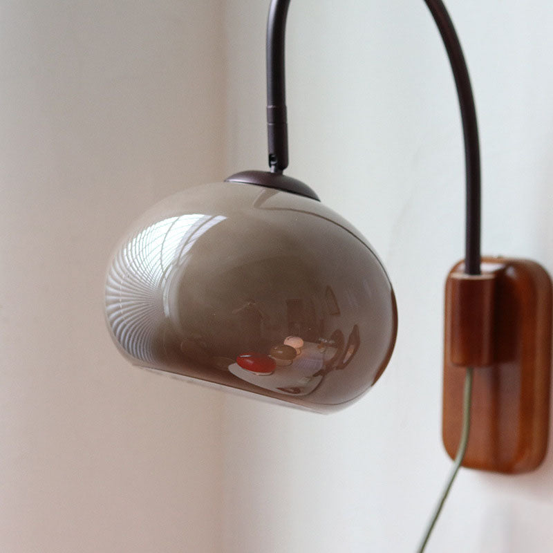 European Glass & Wood 1-Light Wall Sconce
