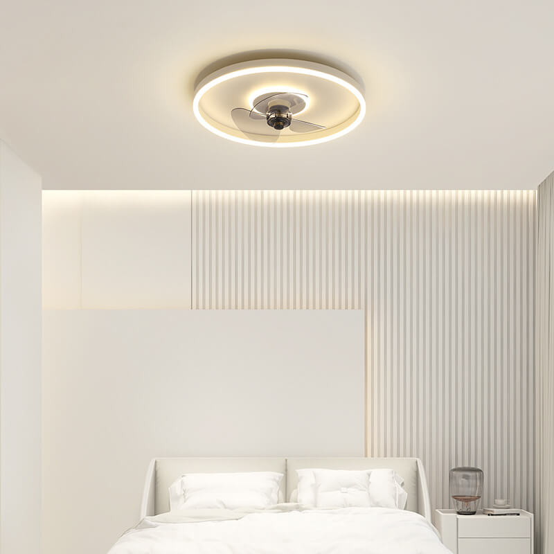 Minimalist Round Invisible LED Ceiling Fan Light