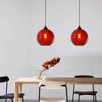 Premium Nordic Minimalist Round Glass Pendant Light - 1-Light