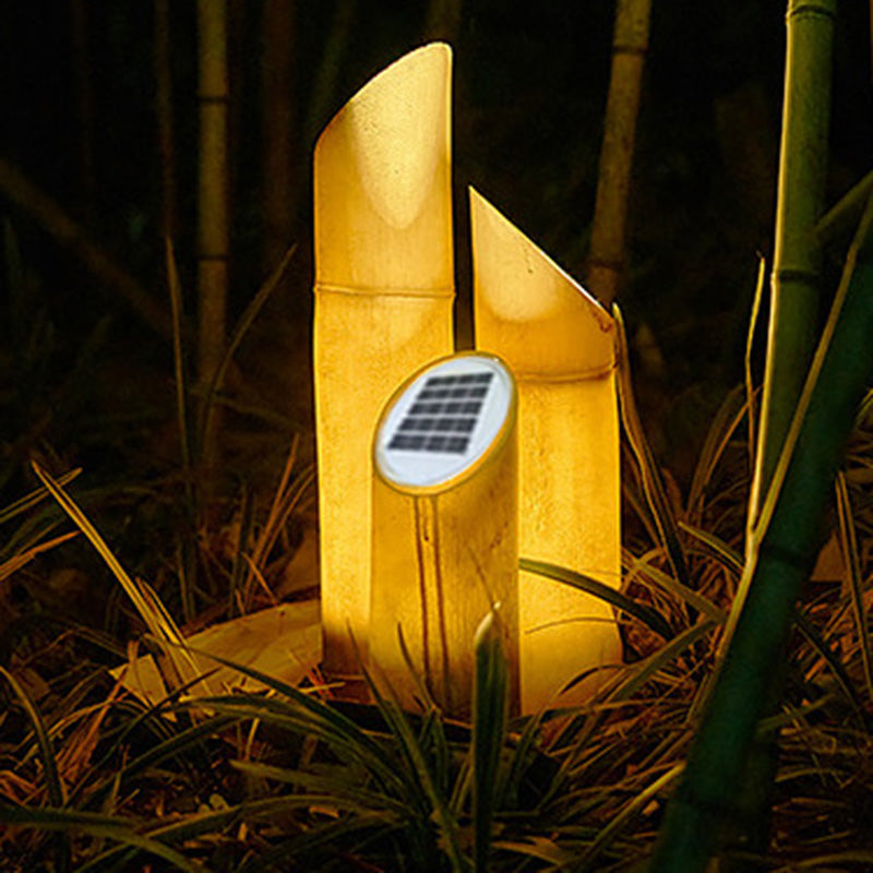 Modern Waterproof Solar Bamboo LED Garden Light