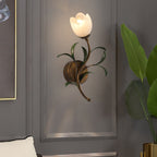 Glass Flower Wall Sconce