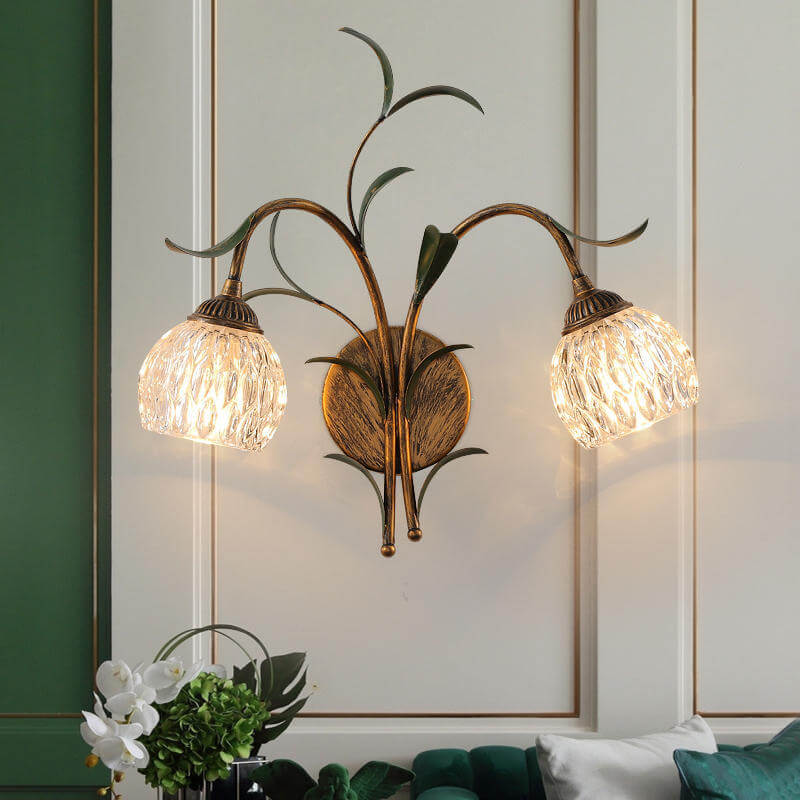 Glass Flower Wall Sconce