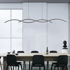 Nordic Minimalist LED Chandelier with Long Wave Design
