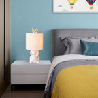 Contemporary Rabbit-Shaped 1-Light Table Lamp