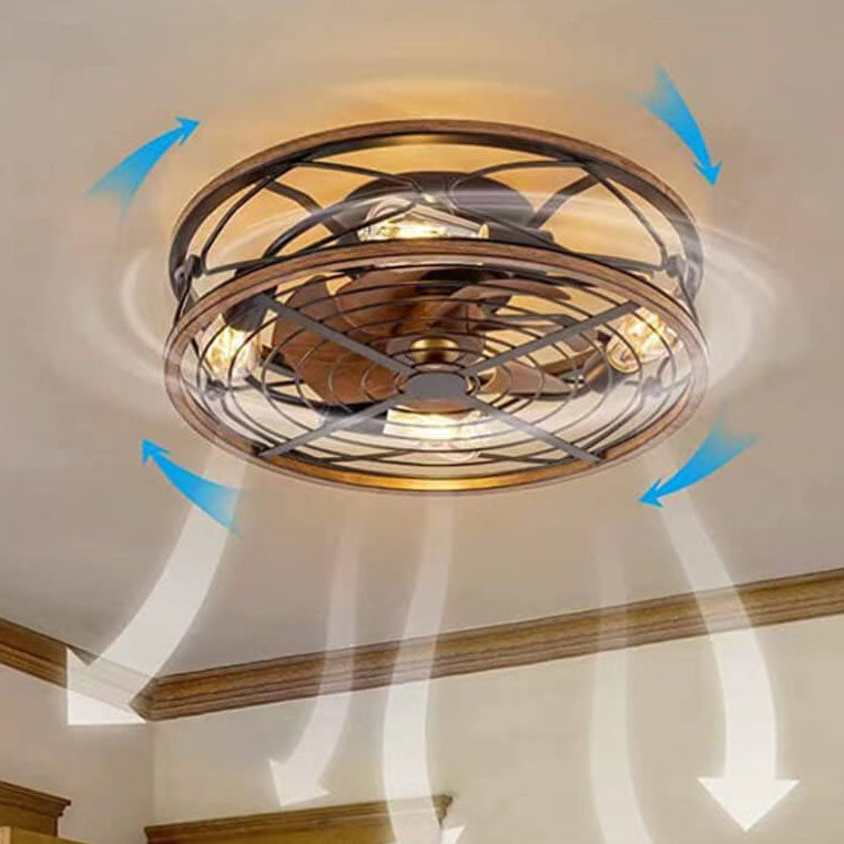 Industrial 4-Light Iron Ceiling Fan