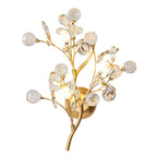 Crystal Floral Iron 3-Light Sconce