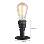 Steampunk Iron and Glass 1-Light Flush Mount Ceiling Light