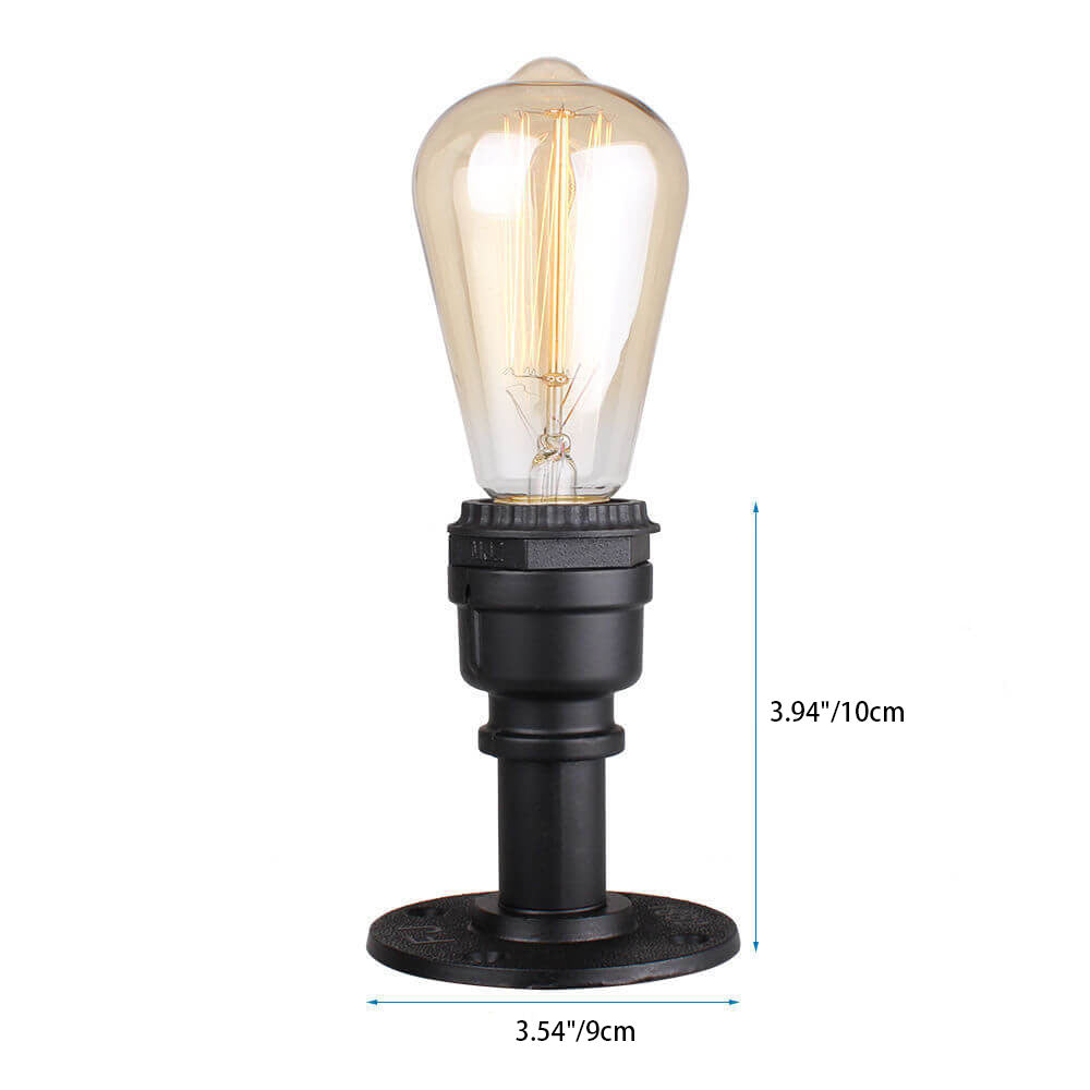 Steampunk Iron and Glass 1-Light Flush Mount Ceiling Light