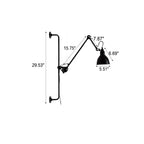 Industrial Iron Swing Arm Sconce